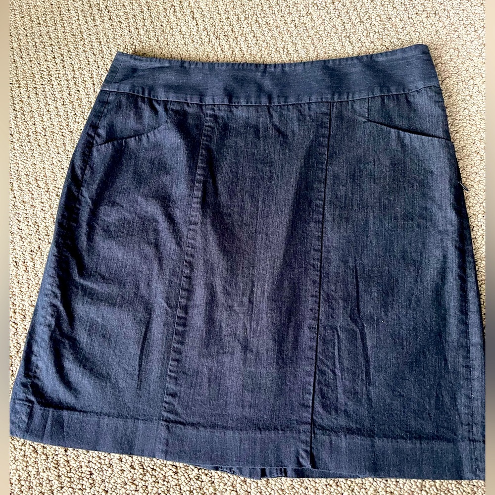 Loft Cotton Denim Skirt